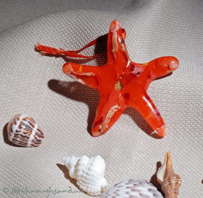 Fused glass starfish