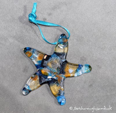 Fused glass starfish